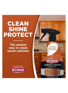 Weiman Weiman Cabinet and Wood Cleaner and Shiner 16oz Use on Cabinets Furnitures and Baseboards Cleans Restores and Shines  - Image 2