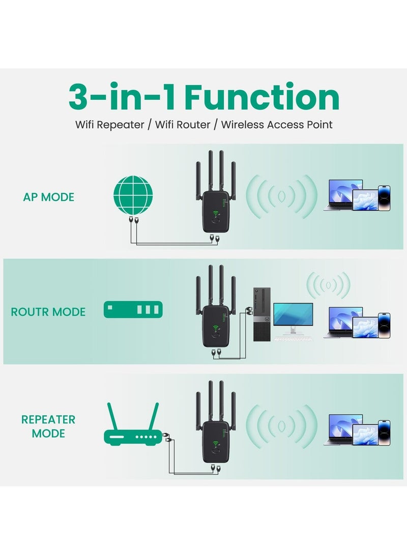 أنيوي مُوسِّع واي فاي 300 ميجابت في الثانية، ثنائي الموجات 5G/2.4G، AC100-240، إعداد بنقرة واحدة - Image 5