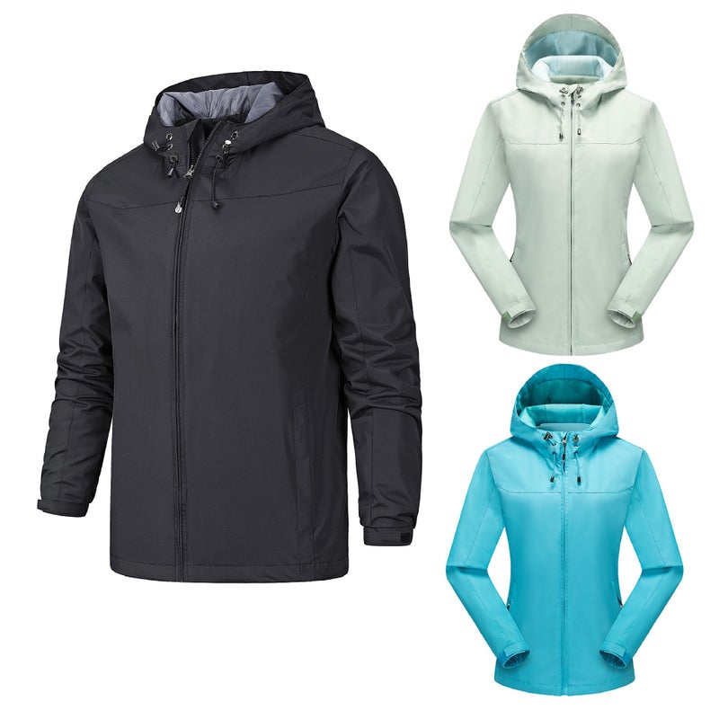Qi Ta Men's Outdoor Waterproof Breathable Windbreaker Jacket Unisex Couple Style All-Season Hiking Shell - Image 4