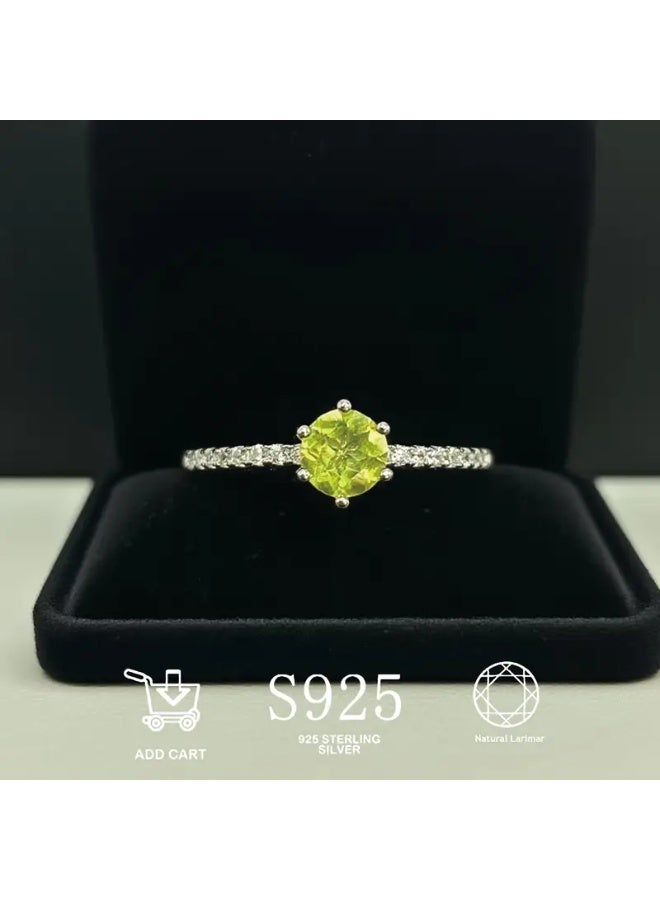 Ayezeh Jewels Peridot Ring in 925 Silver – 0.5 Carat Olivine Gemstone, Women’s Engagement & Gift Jewelry - Image 3