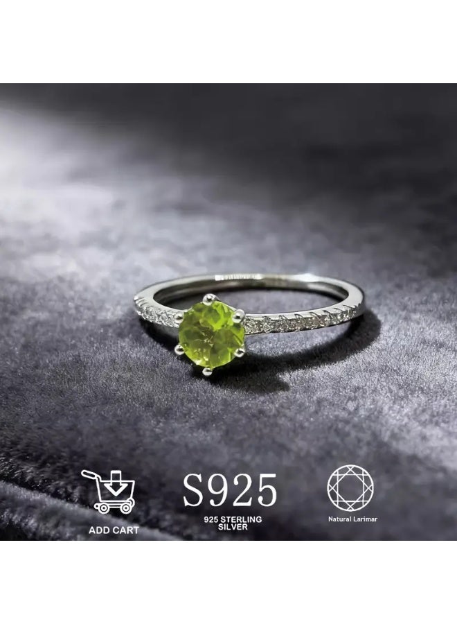 Ayezeh Jewels Peridot Ring in 925 Silver – 0.5 Carat Olivine Gemstone, Women’s Engagement & Gift Jewelry - Image 4