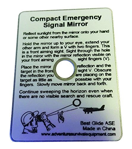 Best Glide ASE Compact, Military Grade, Stainless Steel, Emergency Signal Mirror (2 Pack) - Image 3