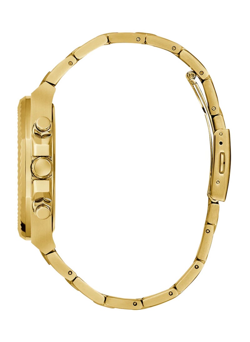 GUESS Equity Men's Multi-function Gold Stainless Steel Watch GW0703G6 - 44mm - Image 4
