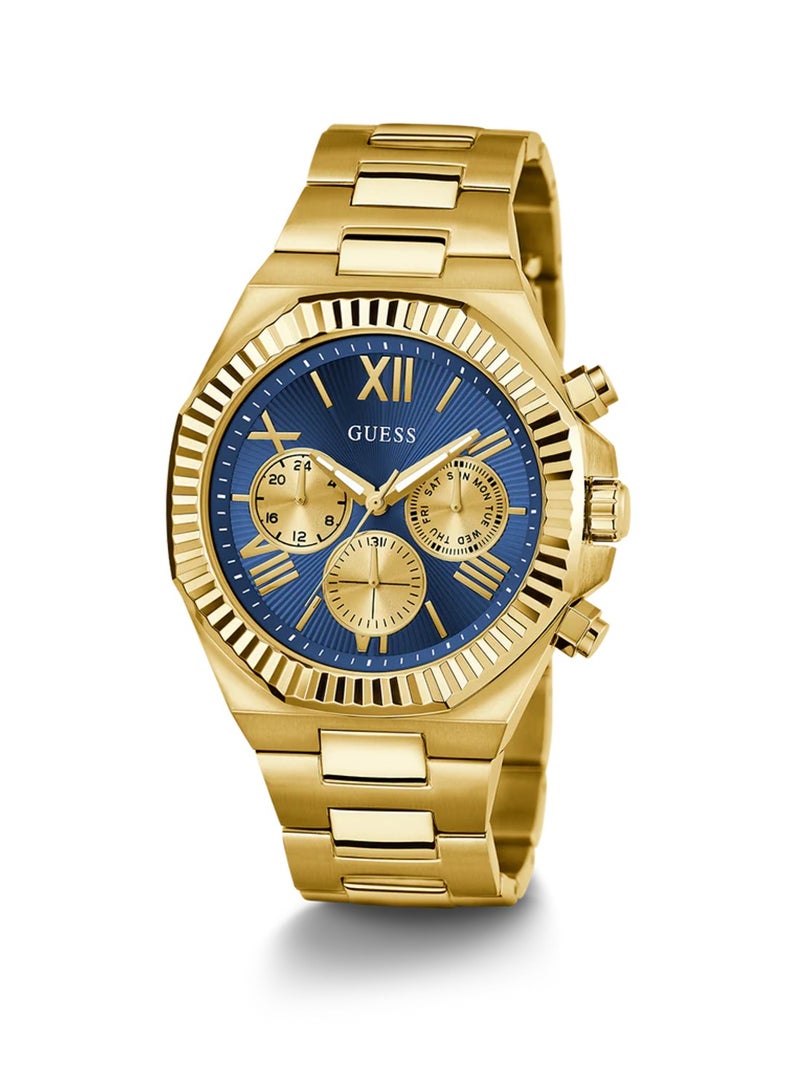 GUESS Equity Men's Multi-function Gold Stainless Steel Watch GW0703G6 - 44mm - Image 5