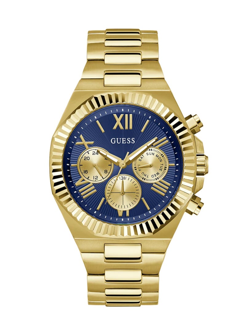 GUESS Equity Men's Multi-function Gold Stainless Steel Watch GW0703G6 - 44mm - Image 1