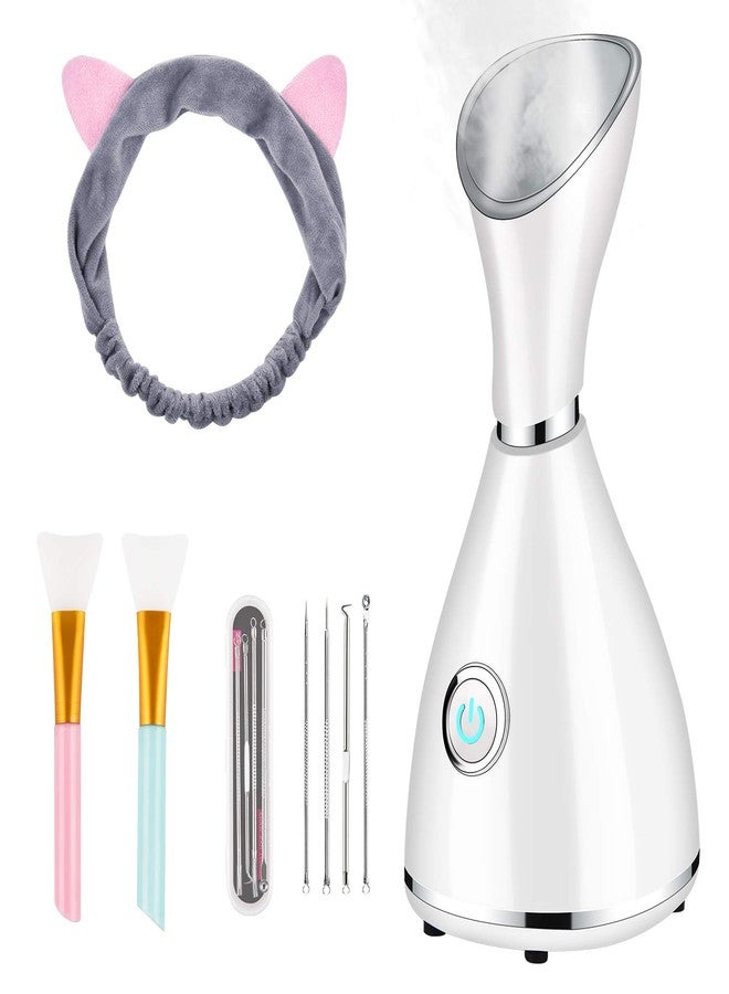 Totexil Facial Steamer for Facial Deep Cleaning, Moisturize, Unclog Pores, Face Spa, Nano Ionic Humidifier, Home Facial Warm Mist Face Steamer with Blackhead Removal Kit, Brush, Hair Band - Image 1