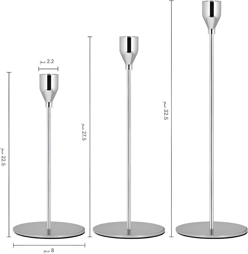 Festival Candle Accessories - Metal Vintage Candle Holders for Holiday and Event Decor, Suitable for Valentine's, Weddings, and Christmas, 3-Piece Set with Various Stylish Designs (Gold) - Image 4
