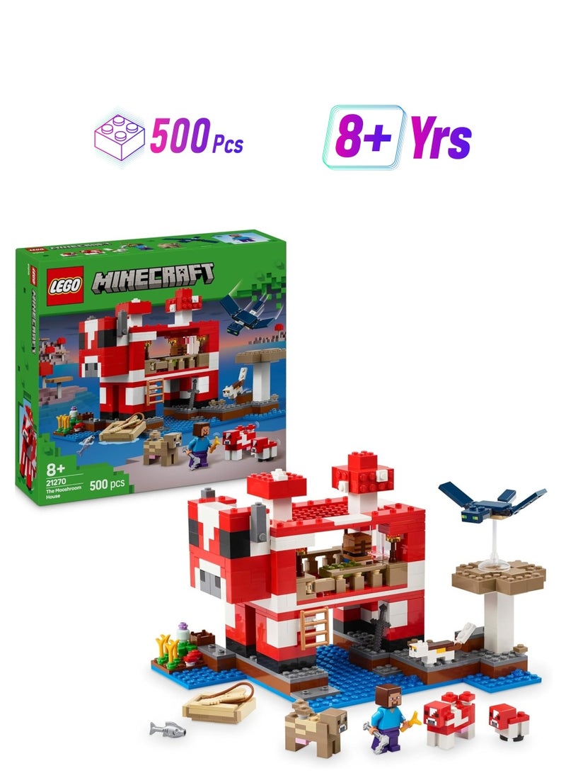 LEGO LEGO Minecraft The Mooshroom House Building Toy Set 21270  - Image 1
