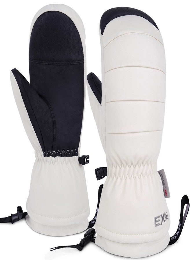 EXski Women Ski Mittens Waterproof Warm Touchscreen Snow Mitts for Extreme Cold Weather Snowboarding Skiing - Image 1