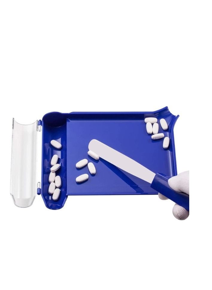 Generic - Pill Counting Tray with Stainless Steel Spatula | Right Hand Tablet Counting Tray with 2 Spatulas to Count Meds Pills Tablets - Image 1