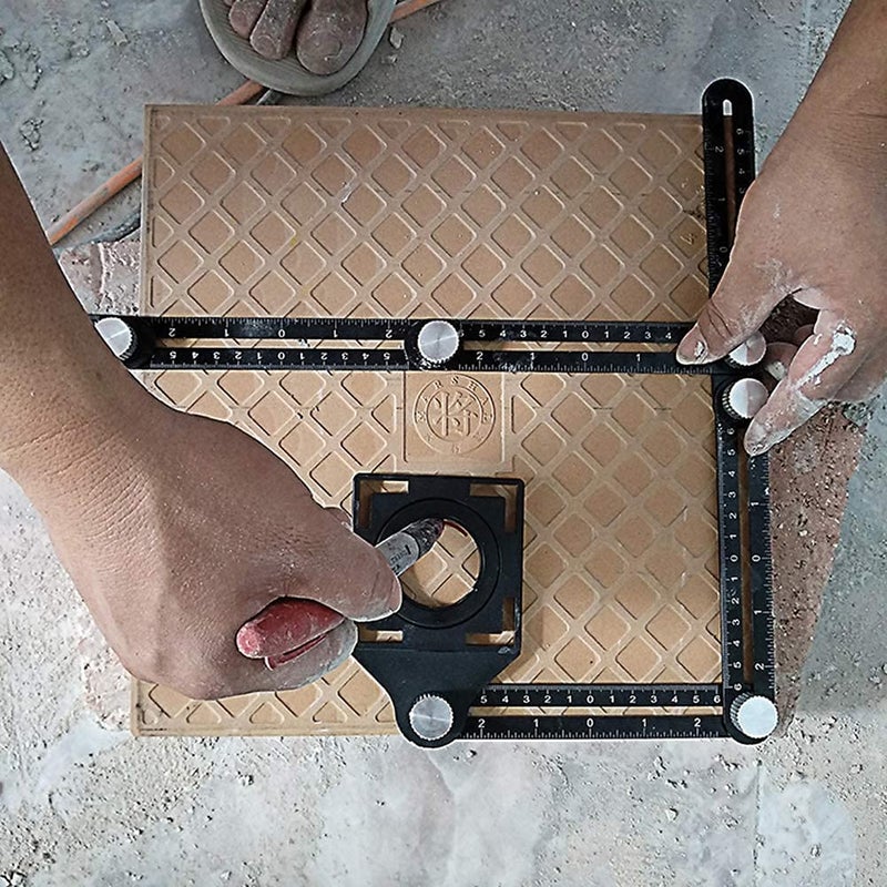 FALONG Multi Angle Tool,Multi angle measuring ruler,6-Sided Angle Measurement Tool,Multi Angle Aluminum Alloy Measuring Ruler,Multifunctional measuring ruler,Layout Tool for Handymen - Image 5