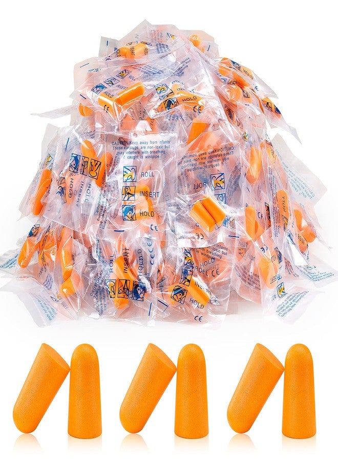 LETAYAR 100 Pairs Orange Foam Ear Plugs - 33dB NRR Highest Protection, Soft & Comfortable Noise Canceling Earplugs for Sleeping, Work, Snoring, Construction, Loud Noise with Individual Bagged Foam EarPlug - Image 1