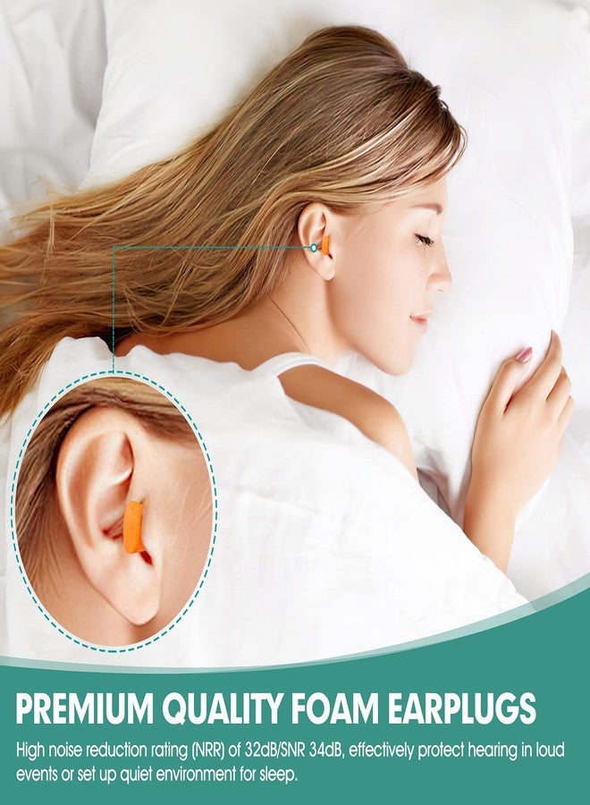 LETAYAR 100 Pairs Orange Foam Ear Plugs - 33dB NRR Highest Protection, Soft & Comfortable Noise Canceling Earplugs for Sleeping, Work, Snoring, Construction, Loud Noise with Individual Bagged Foam EarPlug - Image 2