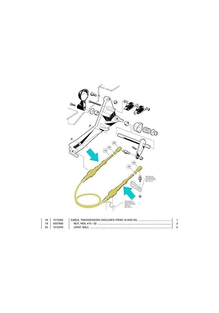 10L0L Golf Cart Forward & Reverse Transmission Shift Cable for Club Car DS 1984-1997 Gas Models - Image 5