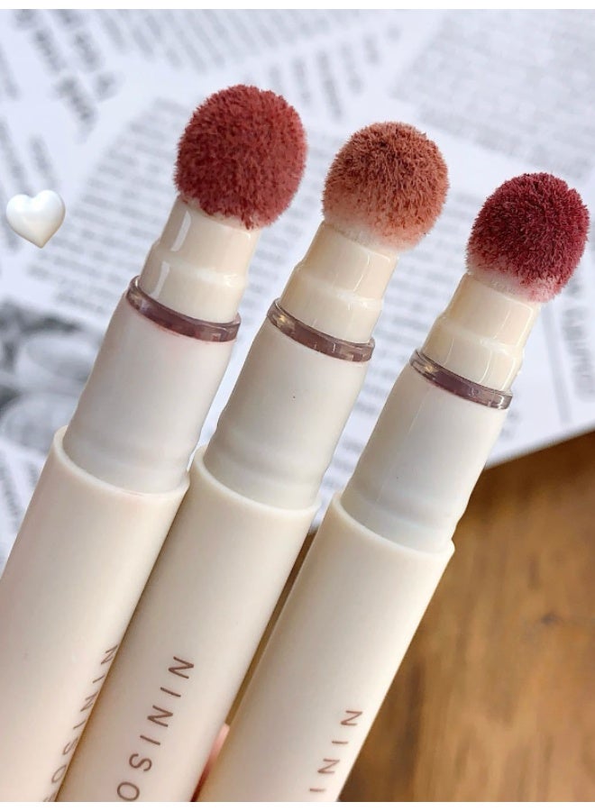 Caramel misty lip brush, lightweight and silky smooth, not prone to staining cups, soft mist color rendering, lipstick pen (3#Lychee gray powder) - Image 4