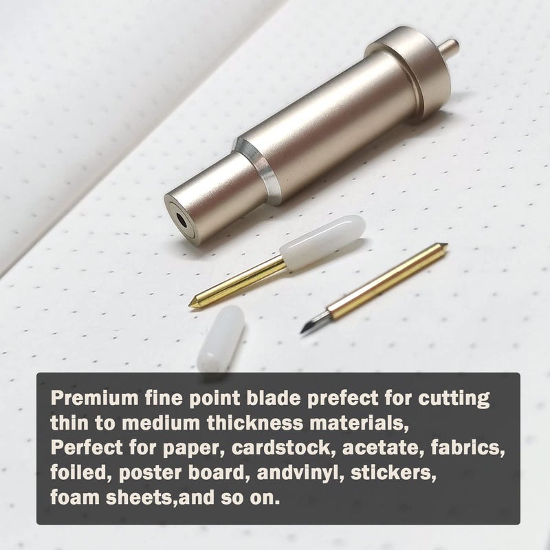 Niantime Premium Fine Point Blade with Housing for Cricut Maker,Premium Fine Point Cut Housing with Fine Point Blade Compatible with Cricut Explore Cricut Maker/Maker 3 2 Blades Included ,Gold - Image 5