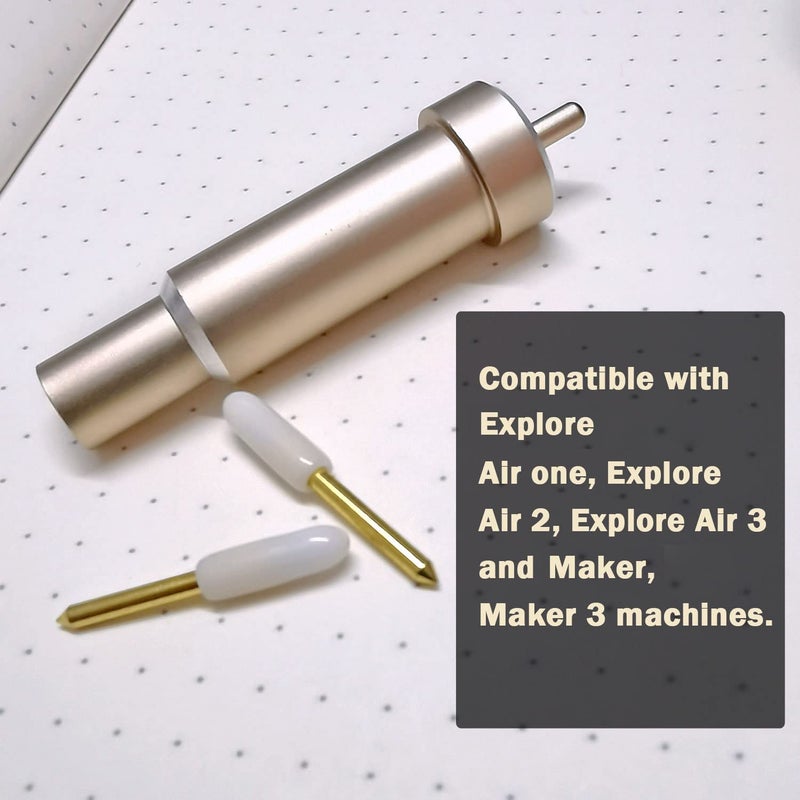 Niantime Premium Fine Point Blade with Housing for Cricut Maker,Premium Fine Point Cut Housing with Fine Point Blade Compatible with Cricut Explore Cricut Maker/Maker 3 2 Blades Included ,Gold - Image 3
