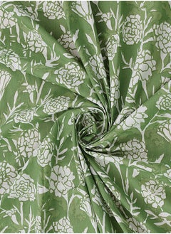 housethis 3-Piece Cotton Bedsheet Set Includes Genda Phool Bed Sheet (Green) & 2 Pillow Covers (46x69cm) | Machine Washable | 144 Thread Count Bed Linen with Pillow Case  - Image 4