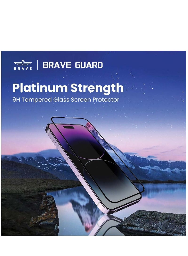 Brave Premium 9H Hardness Tempered Glass Screen Protector for iPhone 12 Pro 6.1 inch - Edge-to-Edge Full Coverage, Bubble-Free, HD Clarity, Scratch and Shatter Resistant, Easy Installation with Alignment Tray - Ultra Slim and Case Compatible for Perfect Protection - Image 2