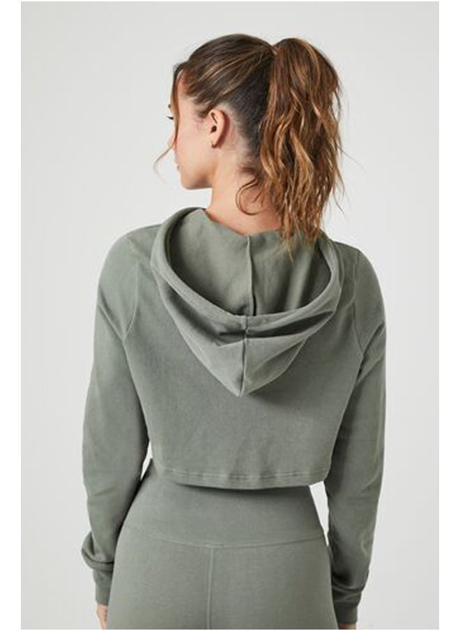 FOREVER 21 Active Seamless Super Cropped Hoodie  - Image 3