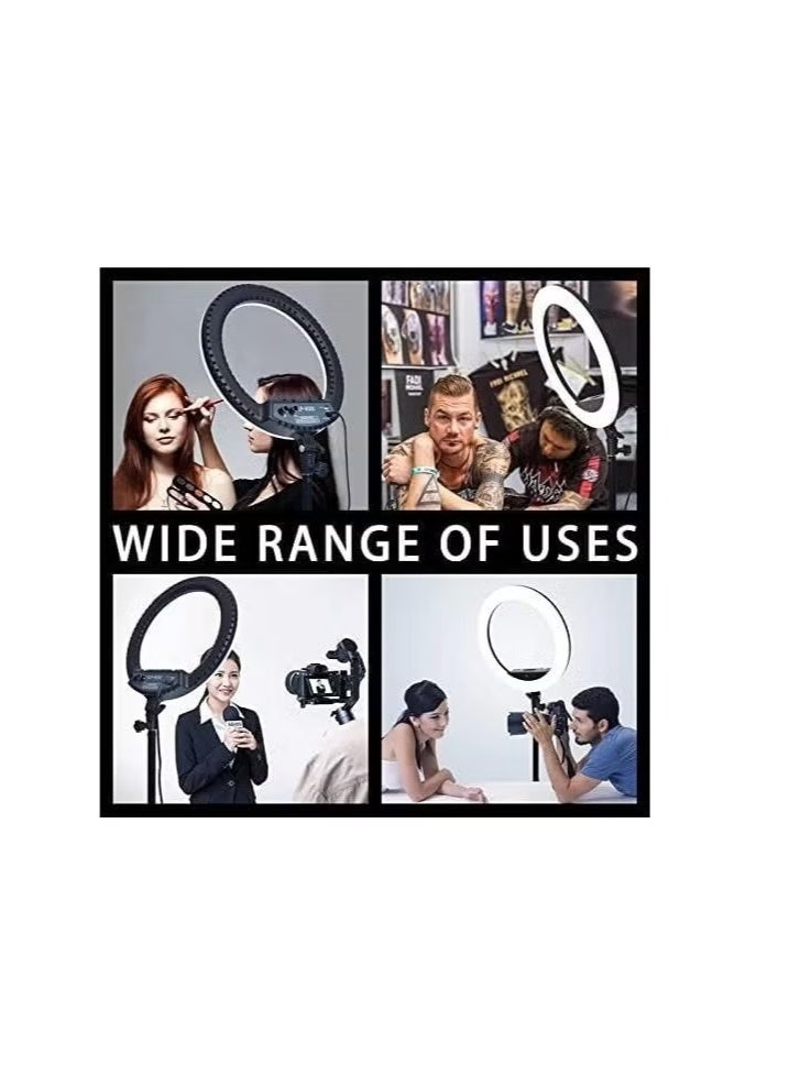 RL-18 Ring Light, 18 inch Soft Ring LED Light for Live Broadcast YouTube Vlog Video Shooting with Remote Control 3 Phone Holder Special Ring Fill Light  - Image 5