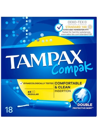 Tampax Compak Tampons, Regular with Applicator 18 Tampons - pzsku/Z49D262F8B188C28BFB4DZ/45/_/1737921551/09a19c01-e376-42e2-8555-8f64596a1277