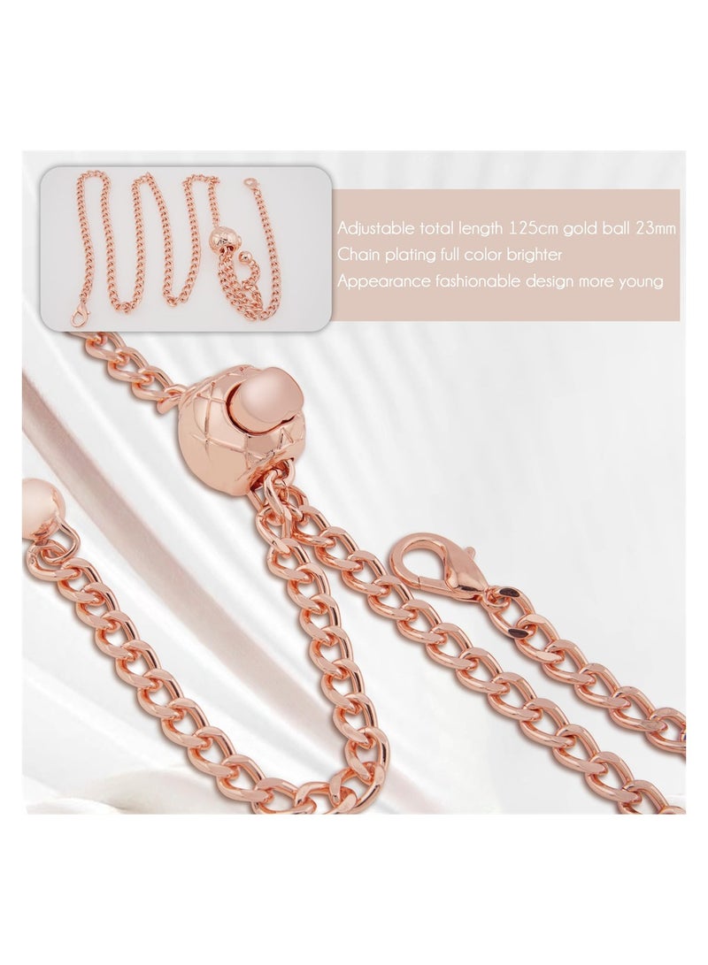 Stylish Adjustable Phone Lanyard with Detachable Clip Anti Theft Crossbody Strap Compatible with Most Smartphones Rose Gold - Image 2
