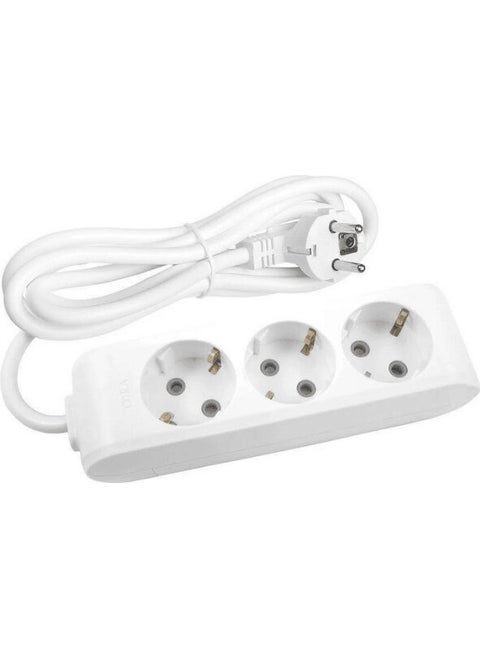 Multi Let (3-Plus) Triple Socket Grounded Child-Proof Cable 5 (Five) Meters (4 Pieces)