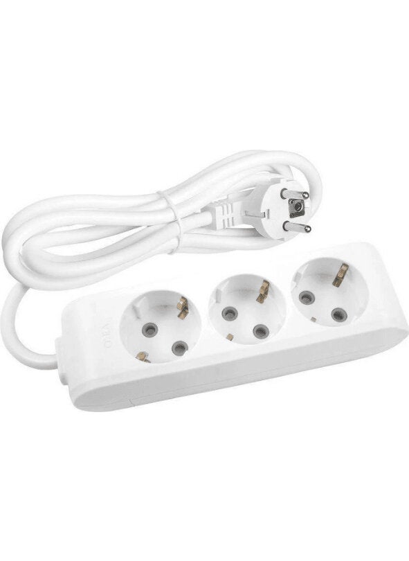 Viko Multi Let (3-Plus) Triple Socket Grounded Child-Proof Cable 5 (Five) Meters (4 Pieces)  - Image 1