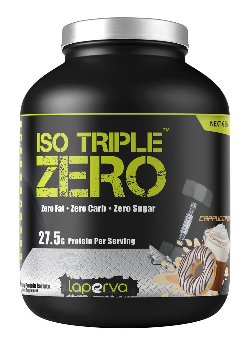 Laperva Laperva Iso Triple Zero Next Generation, Supports Muscle Growth and Recovery, Rapidly Absorbed, 0 sugar & 0 carb & 0 fat, Cappuccino Flavor, 4 Lbs  - Image 1
