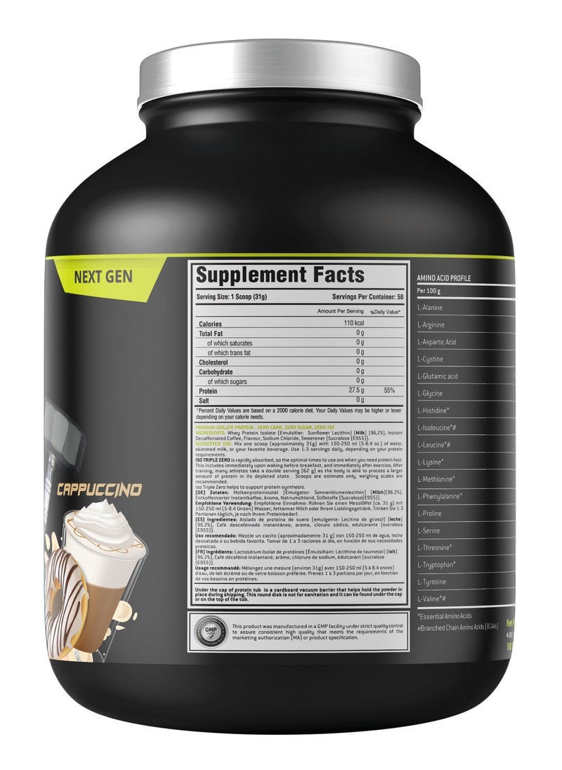 Laperva Laperva Iso Triple Zero Next Generation, Supports Muscle Growth and Recovery, Rapidly Absorbed, 0 sugar & 0 carb & 0 fat, Cappuccino Flavor, 4 Lbs  - Image 3