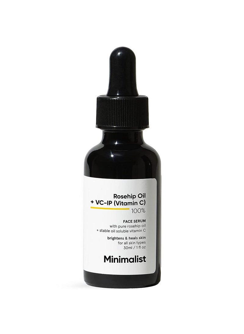 MINIMALIST Pure Rosehip Oil With Vitamin C Face Serum 30ml  - Image 1