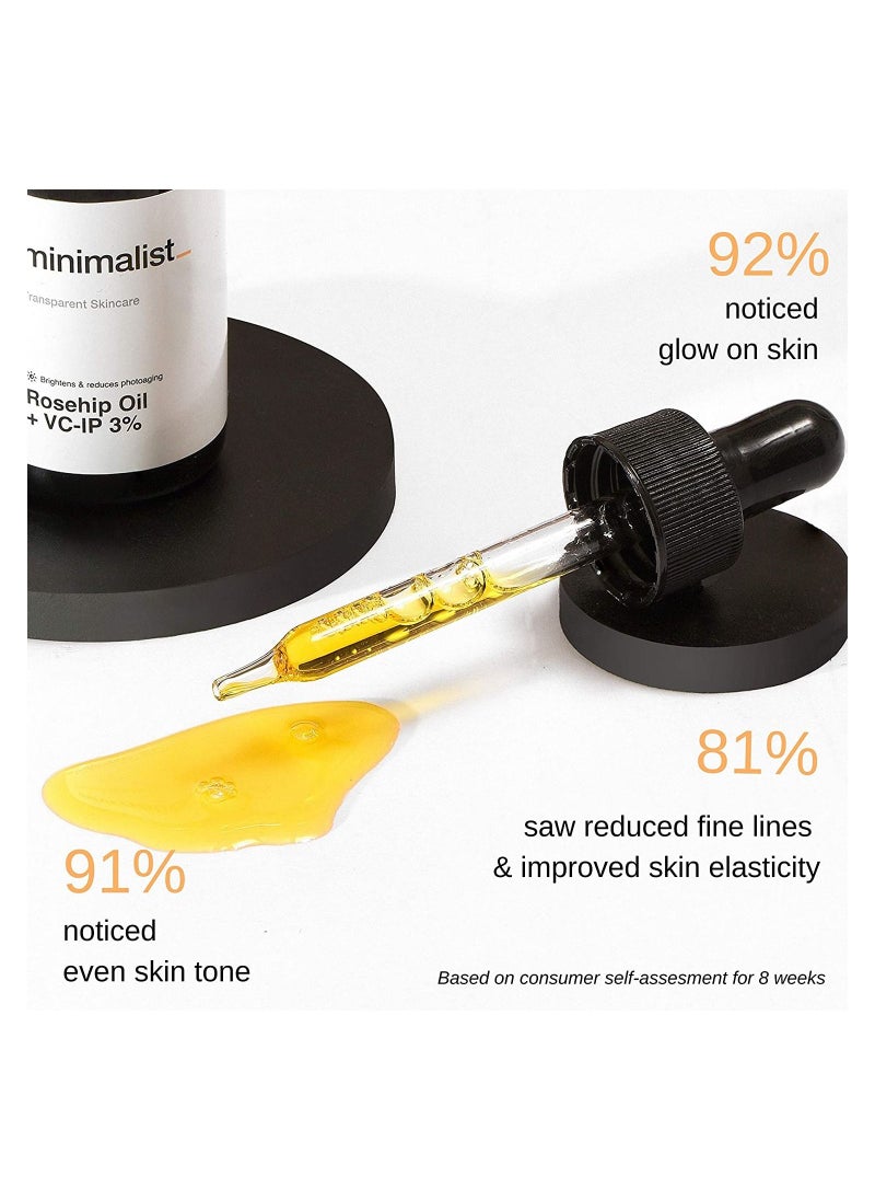 MINIMALIST Pure Rosehip Oil With Vitamin C Face Serum 30ml  - Image 2