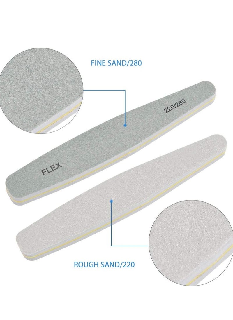 Generic Professional Nail Files and Buffers Set for Acrylic Gel Nail and Natural Nail Double Sided Emery Boards Nail file and Buffer Washable Nail Buffer File Polisher 100/150/180/220/240/280/1000/4000 Grit  - Image 2