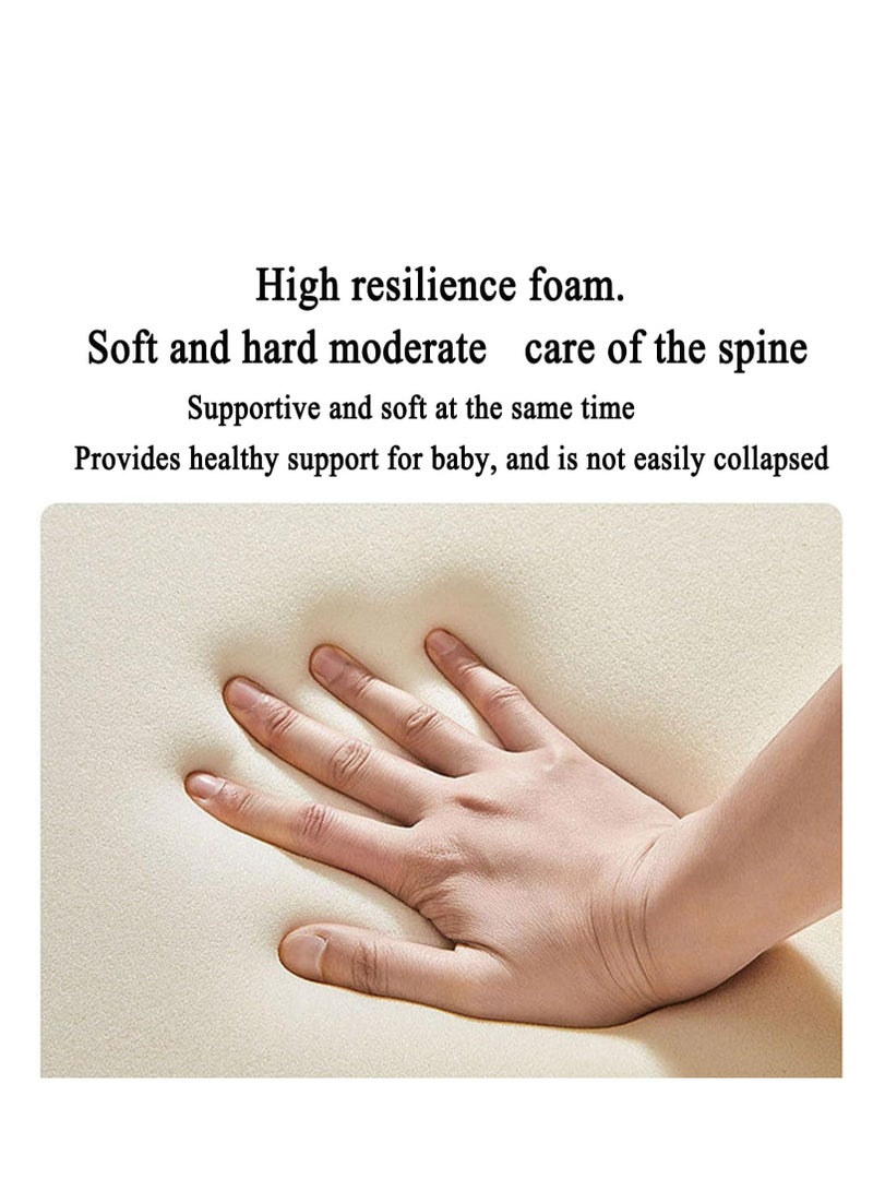 تراسل سرير سفر للرضع، سرير أطفال رضع، سرير استرخاء للرضع، عش نوم للأطفال، وسادة نوم إسفينية للرضيع، وسادة مضادة للارتجاع، ارتفاع قابل للتعديل يخفف من القيء الحليب، مغص معوي، قضبان جانبية - Image 4