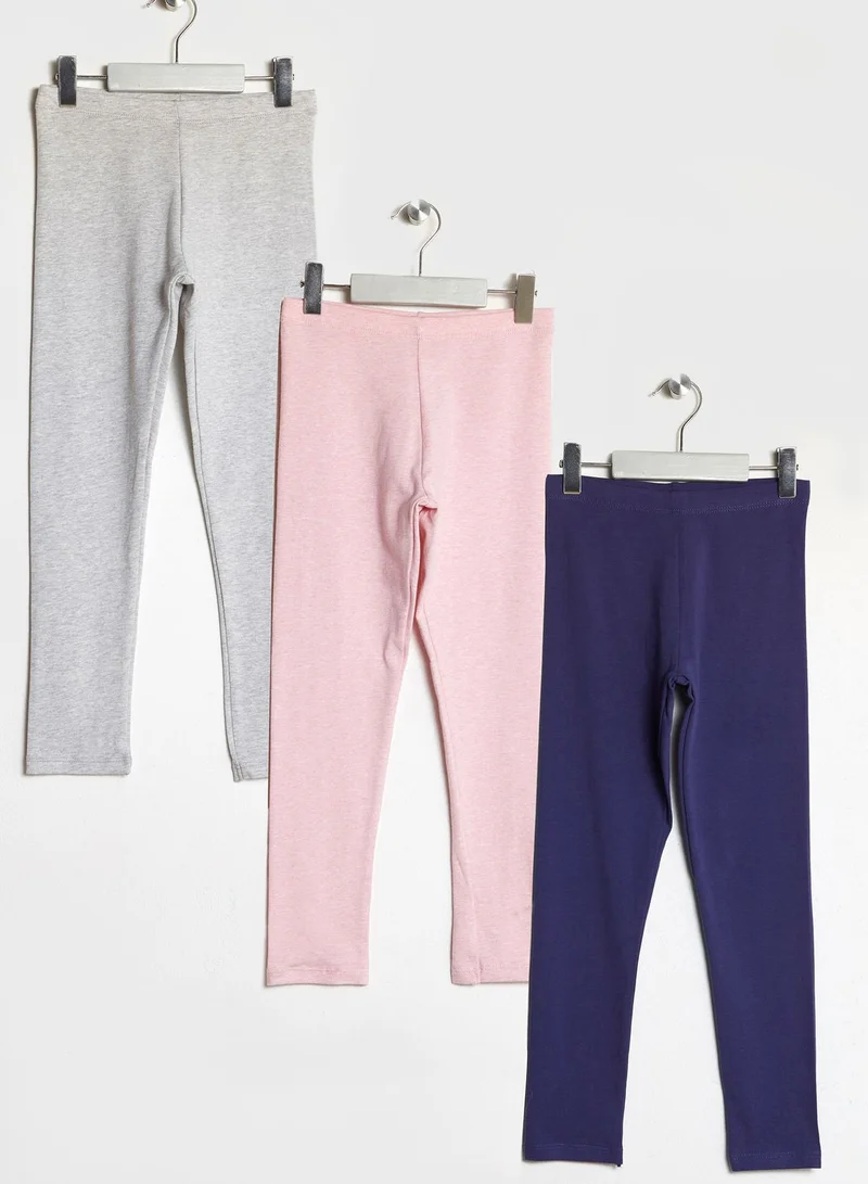 F&F Little 3 Pack Essential Leggings