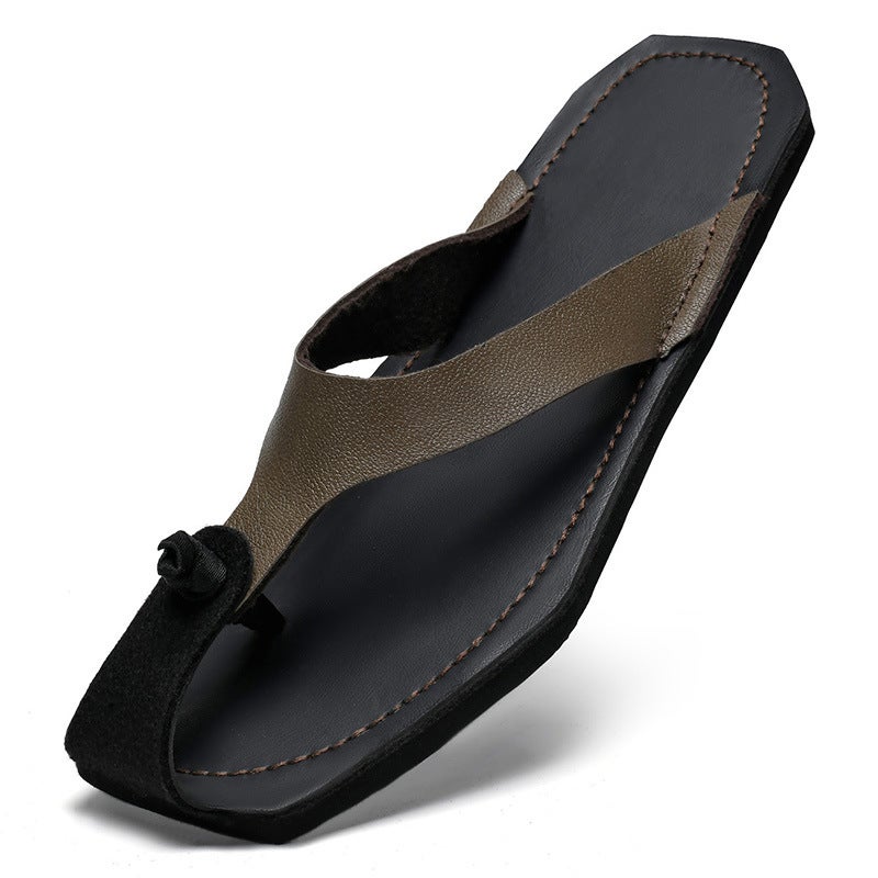 Flip-Flops Men'S Retro Summer Outer Wear 2025 Fashion New Casual Soft-Soled Beach Flip-Flops - Image 4