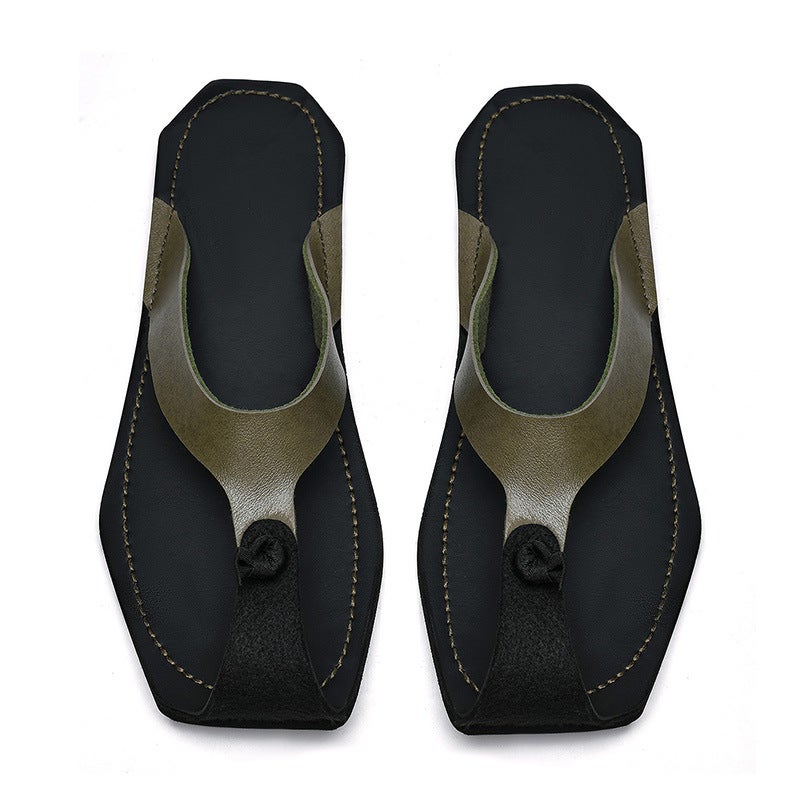 Flip-Flops Men'S Retro Summer Outer Wear 2025 Fashion New Casual Soft-Soled Beach Flip-Flops - Image 3