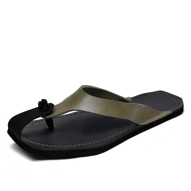 Flip-Flops Men'S Retro Summer Outer Wear 2025 Fashion New Casual Soft-Soled Beach Flip-Flops - Image 5