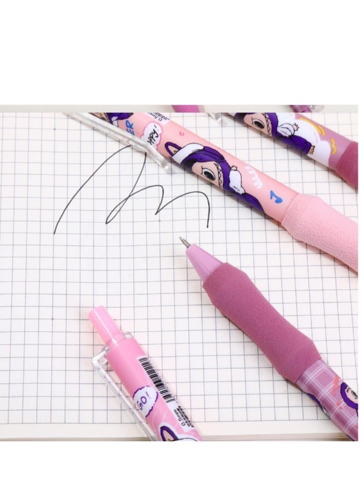 4 PCS Gel Pens, Cartoon 0.5mm Ballpoint Pen, Cute Smooth Handwriting Stationery Ink Pen School Supplies - Image 3