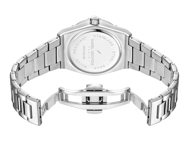 Daniel Hechter Paris Lourmel Collection Classic Watch for Men with Round Dial, Date Display Function, Quartz Movement and Stainless Steel Strap- DHM1022 - Image 5