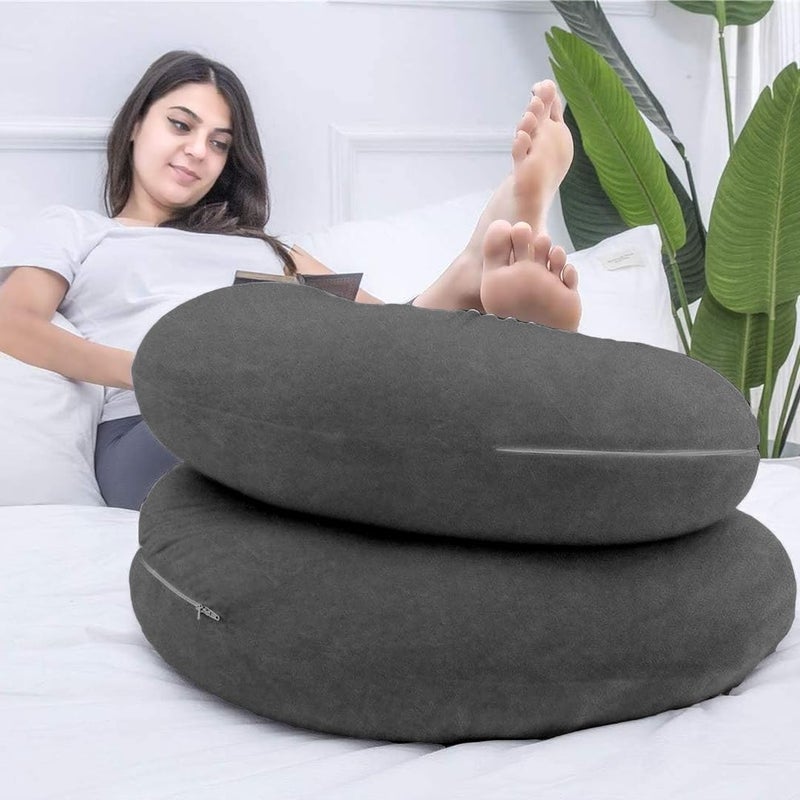 Homerz Homerz Pregnancy Pillows for Sleeping Full Body Pillow and Maternity Support for Back HIPS Legs Belly for Pregnant Women with Removable Washable Velvet Cover Brown C Shape  - Image 5