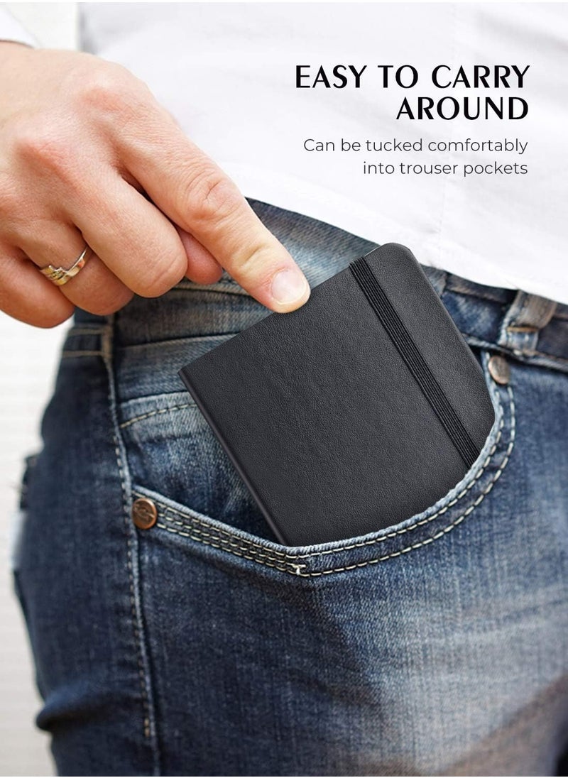 Generic 2 Pack Pocket Notebook, Small Notebook with Pen, Size Journal Hardcover Notebook, Total 400 Pages,14.5cm×9.5cm Pocket Notebook, Black  - Image 5