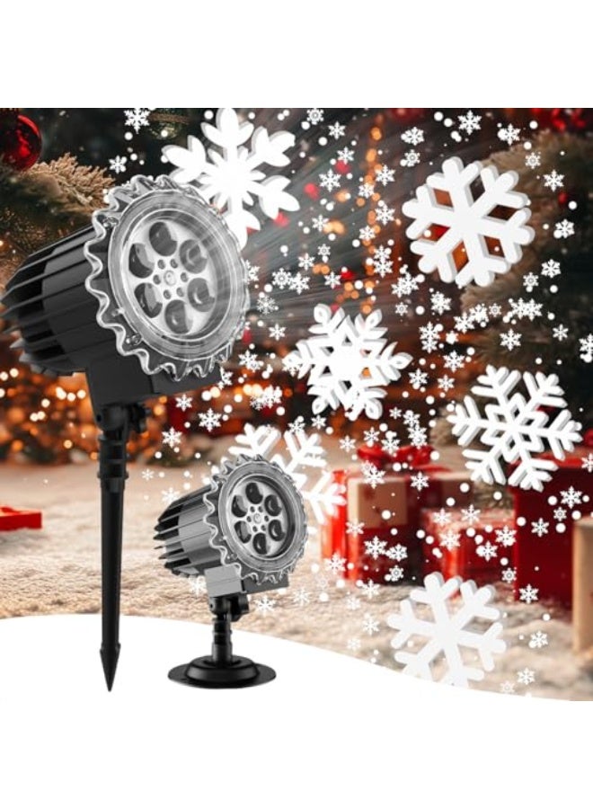 أضواء جهاز عرض عيد الميلاد ، أضواء جهاز عرض بقعة الثلج في الهواء الطلق ، IP65 مقاومة للماء في الهواء الطلق عطلة داخلية مصباح الإسقاط الديكور لعطلة عيد الميلاد ، السنة الجديدة ، فئة الطاقة الحزبية A - Image 1