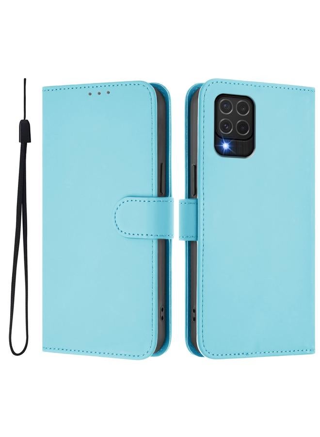 S-TOP Case For Samsung Galaxy M62 4G / F62 4G Skin Feel Solid Color Leather Phone Case with Lanyard - Image 2