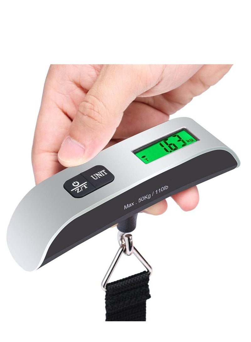 ORIYANA LCD Display Portable Digital Luggage Weighing Scale Black/Silver - Image 1