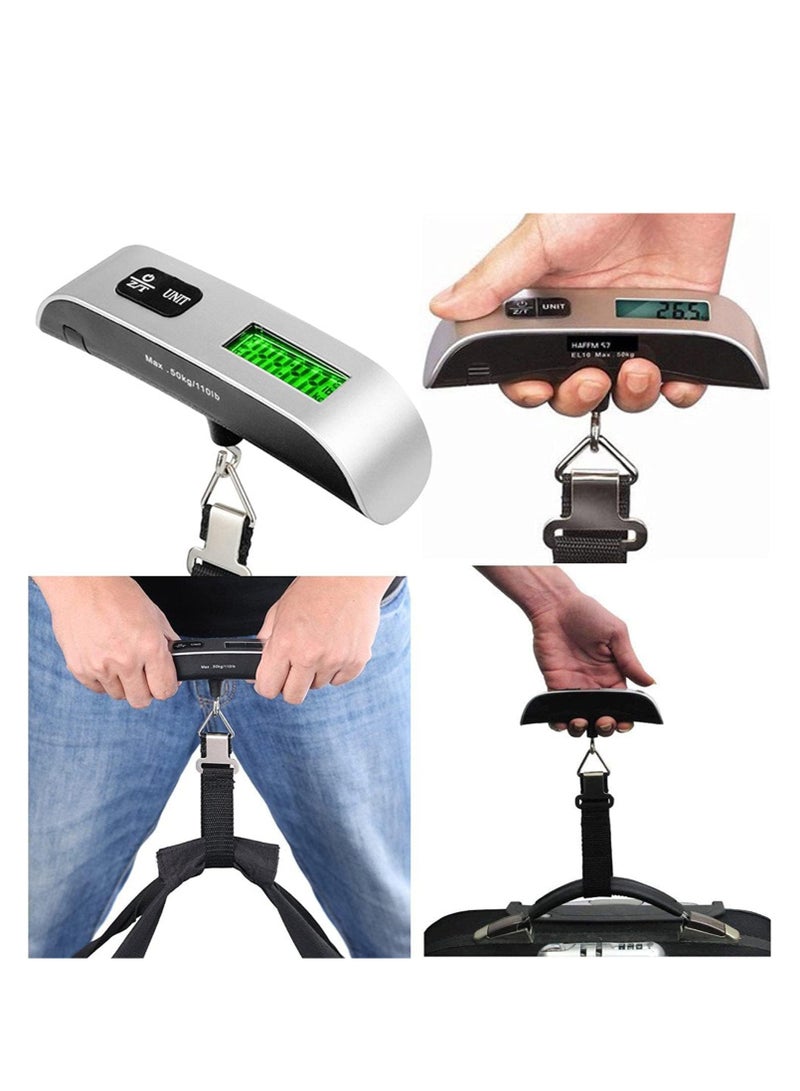 ORIYANA LCD Display Portable Digital Luggage Weighing Scale Black/Silver - Image 4