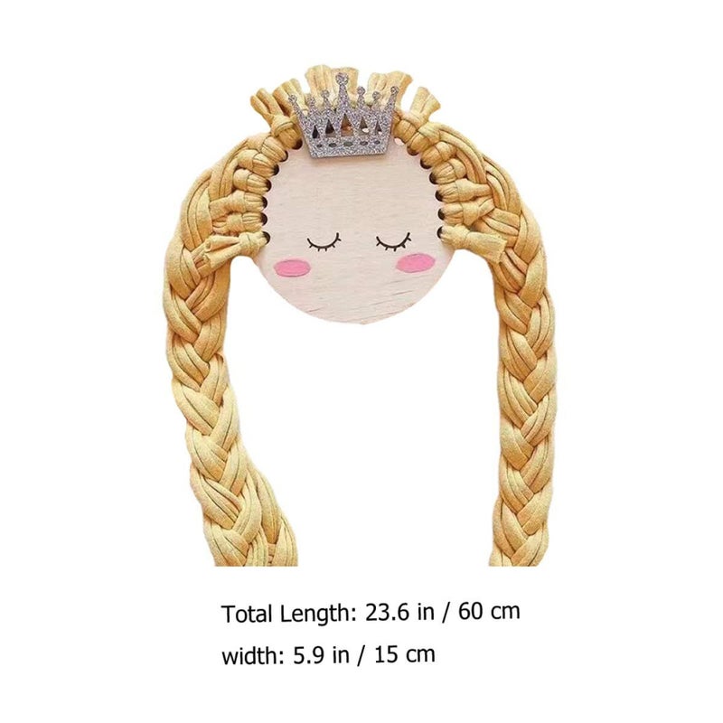 Wooden Hair Clip Organizer with Hanging Belt Wall Mounted Hairpins Holder Display Rack - Image 3
