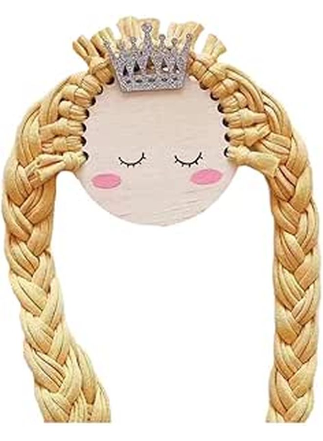 Wooden Hair Clip Organizer with Hanging Belt Wall Mounted Hairpins Holder Display Rack - Image 1