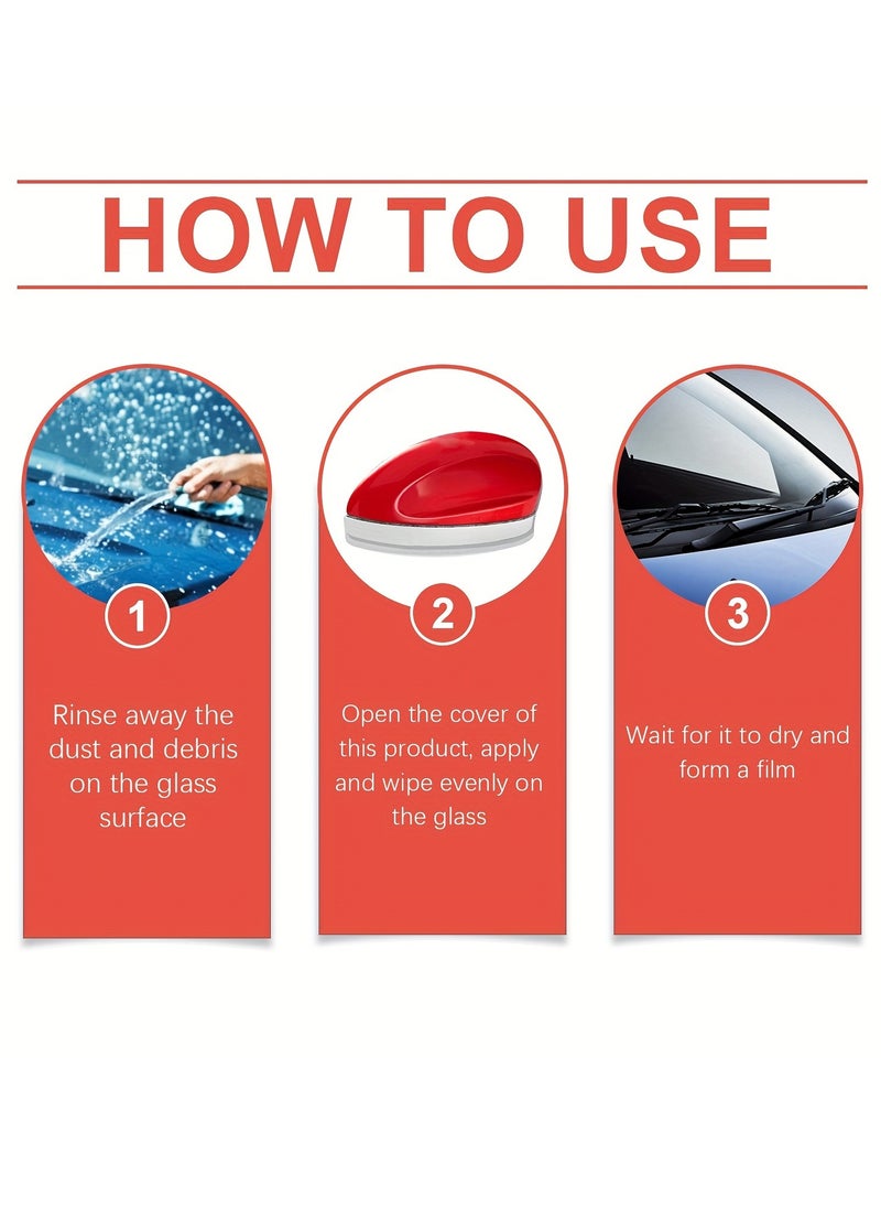 Beauenty NT Glass Cleaning Brush Set - Automotive Glass Oil Film Remover, Strong Stain Removal for All Windows, Rearview Mirror Coating, and Rain Repellent Effect, Suitable for All Vehicle Windows (Brush + R  - Image 5
